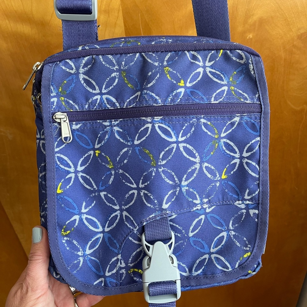 Eddie Bauer Purple Crossbody Bag with Pattern